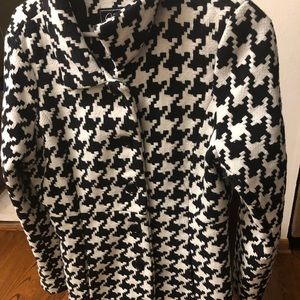 Laura Lane Black & White wool coat